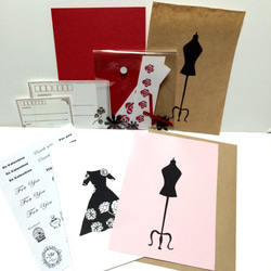 作って飾れるドレスカード(ローズパヒューム） 3枚目の画像