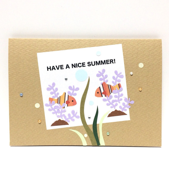 想いをつたえる夏カード(クマノミ) 1枚目の画像