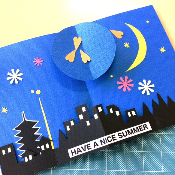 夏休みに作ろう大きく飾れる花火カード〔A4サイズ〕 4枚目の画像