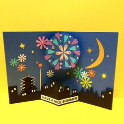 夏休みに作ろう大きく飾れる花火カード〔A4サイズ〕 5枚目の画像