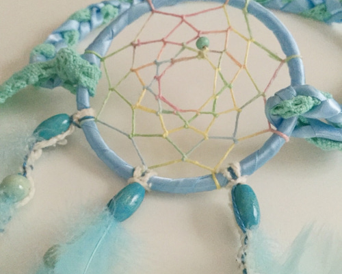 ドリームキャッチャー ヘアアクセサリー キッズ用(大人もOK)「自由