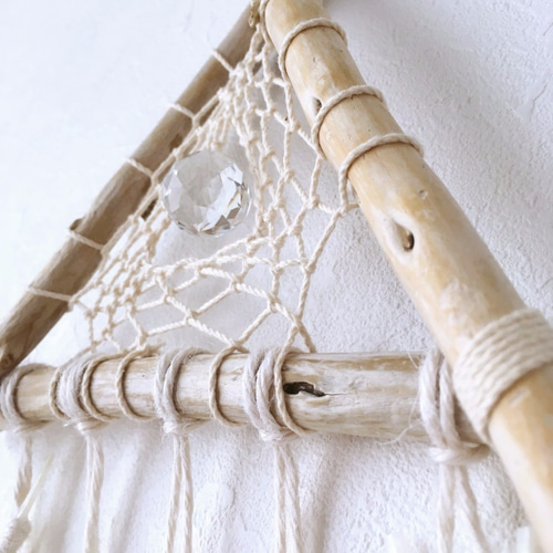 流木ドリームキャッチャー「自由」 立体・オブジェ rainbow