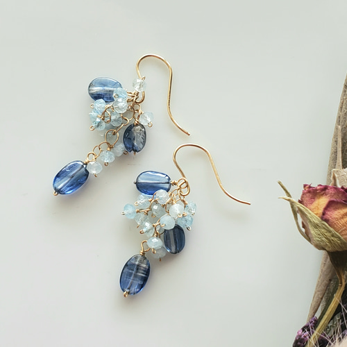 14kgf アフガナイト アクアマリン ピアス イヤリング 14kgf】アフガナイト ピアス／イヤリング | julistaahebrews117