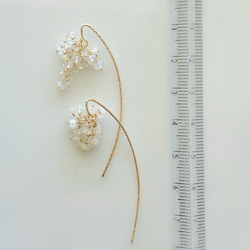 《十月生日石》蛋白石K14gf Bushy Earrings/耳環 第7張的照片