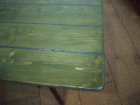 ローテーブル　折り畳み式　幅８２cm　ボーダー柄 4枚目の画像