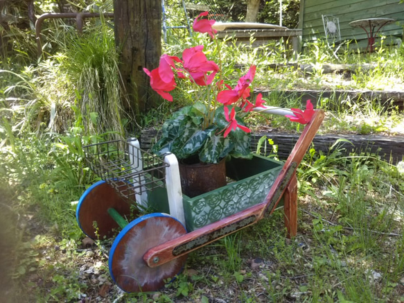 ガーデンカート　プランター　二輪車 1枚目の画像