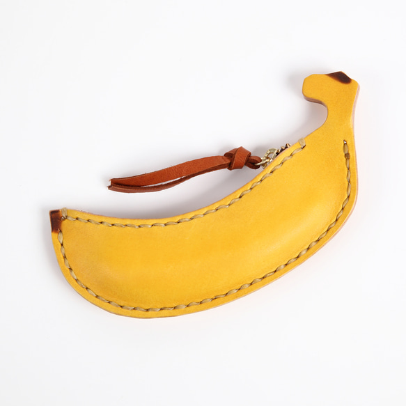 革製バナナ型小銭入れ 1枚目の画像