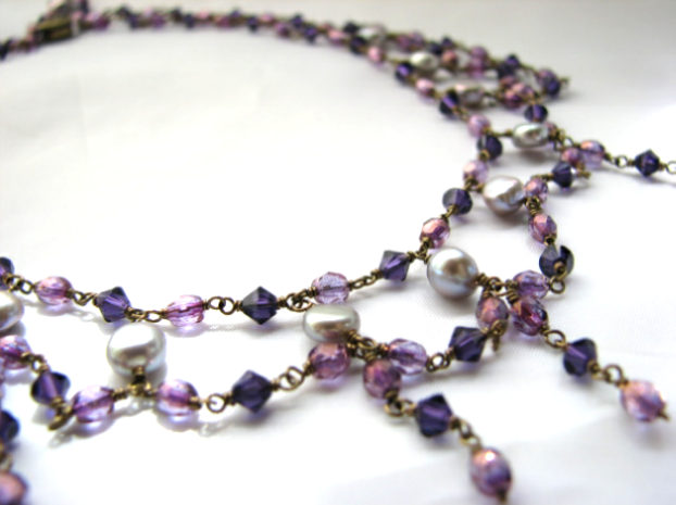 ***パープルベルベッドチョーカー***