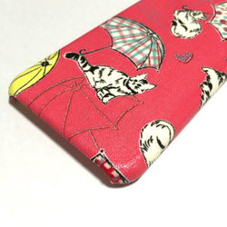 残りわずか！【Xperia/GALAXY/iPhone】おしゃれ傘と猫柄スマホケース 2枚目の画像