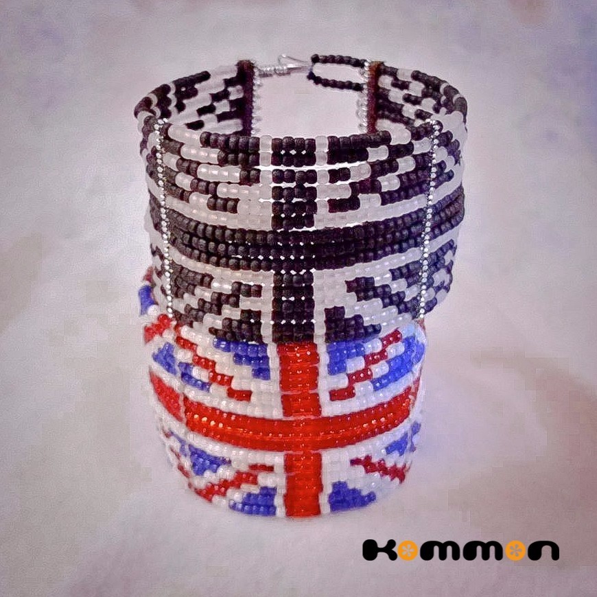 【モノトーン】ユニオンジャック・ブレスレット〈Kommon〉ユニセックス