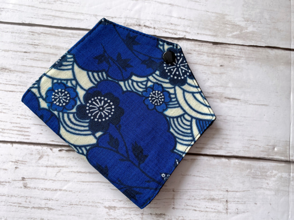 沖縄・紅型マスクケース☆琉球紅型・青海波☆仮置き場☆メンズにも  