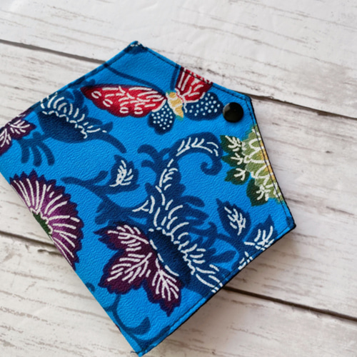 沖縄・紅型マスクケース☆琉球紅型青☆仮置き場☆メンズにも♪ その他  