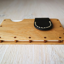 a card case オーク×ブラック　- 無垢材と本革の名刺入れ - 3枚目の画像