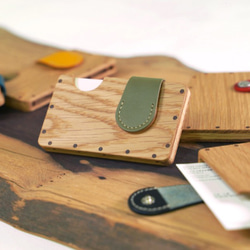 a card case ナラ - 木と革の名刺入れ -（無垢材・本革） 名刺入れ