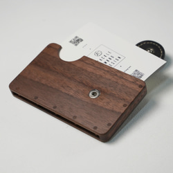 a card case ウォールナット　- 木と革の名刺入れ - 5枚目の画像