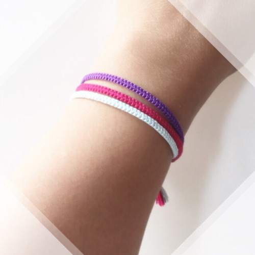 雅〈みやび〉〜和風3連とんぼ玉ミサンガブレスレット ブレスレット