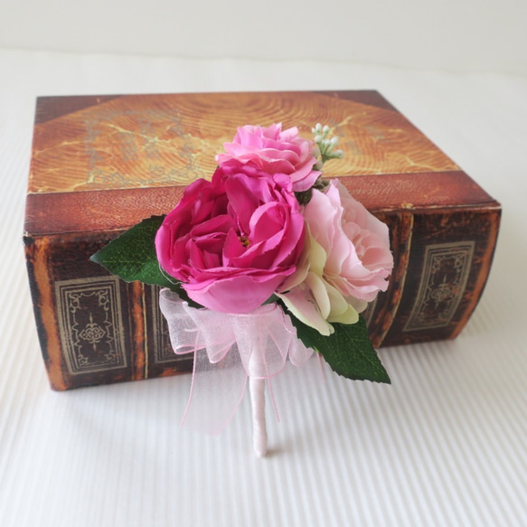 Wreath de Rose ピンクローズのリースブーケ 4枚目の画像