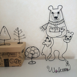 北欧のkumaさんとりんご＊ワイヤーアート 4枚目の画像