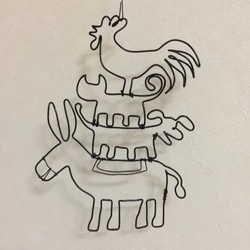 ブレーメンの音楽隊＊ワイヤーアート 3枚目の画像