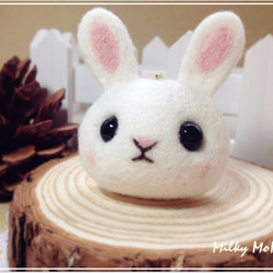 【Milky momo】羊毛フェルト ウサギ 2枚目の画像
