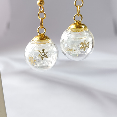 【482】ガラスドームのピアス／イヤリング 482】ガラスドームのピアス／イヤリング Art by colors」collection