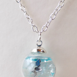 人魚姫からの贈り物～マーメイドとシェルとパールのガラスドームネックレス 6枚目の画像
