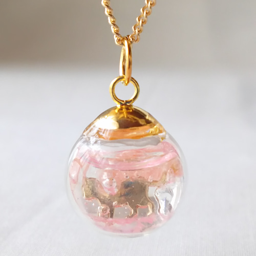 さくら満開 ピンク猫ちゃん ヘアゴム