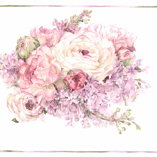ラナンキュラス 水彩画 原画