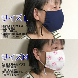 おしゃれマスク  FＷ 立体マスク  マスクカバー  着物リメイク  大島  シルク 5枚目の画像