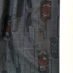 着物リメイク Ｊ 大島 ギャザースカート シルク   着物スカート 4枚目の画像