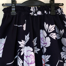 浴衣リメイク Ｄ  ミニスカート  着物リメイク  コットン フリーサイズ 2枚目の画像
