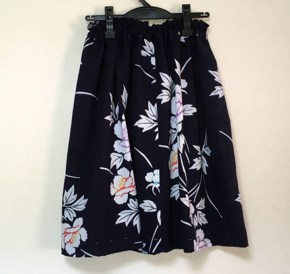 浴衣リメイク Ｄ  ミニスカート  着物リメイク  コットン フリーサイズ 3枚目の画像