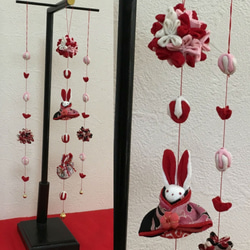 つるし飾り3本 Z 吊るし雛 ひな祭り 桃節句 着物リメイク シルク