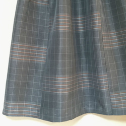 着物リメイク Ｓ 大島 ギャザースカート フリーサイズ シルク 3枚目の画像