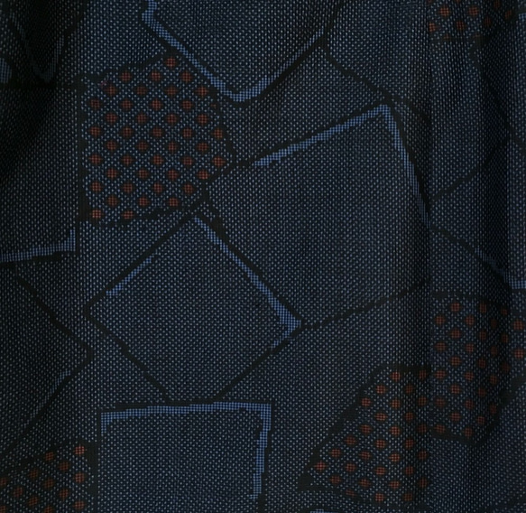 着物リメイク Ｉ 大島 ギャザースカート フリーサイズ シルク 4枚目の画像