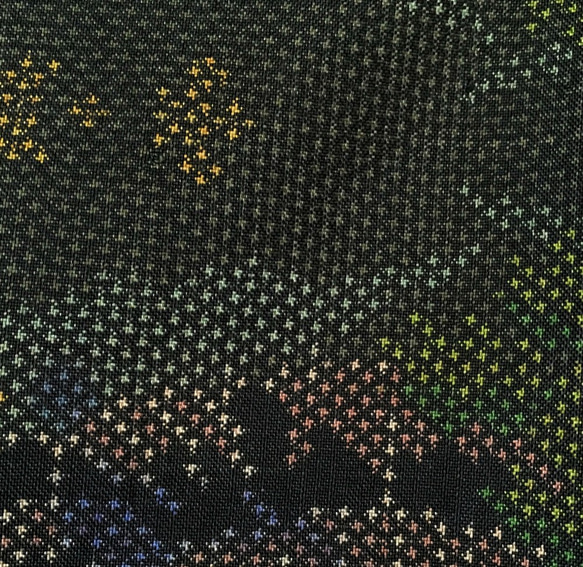 着物リメイク Ｎ 大島 ギャザースカート シルク   着物スカート 5枚目の画像
