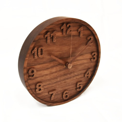木の掛け時計／ウォールナット／18.5cm 4枚目の画像