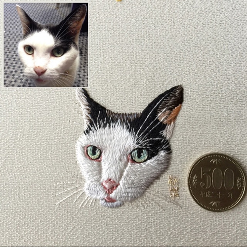 猫のだいぶリアル刺繍 その他アート 柳菜 通販 2030083｜Creema(クリーマ)