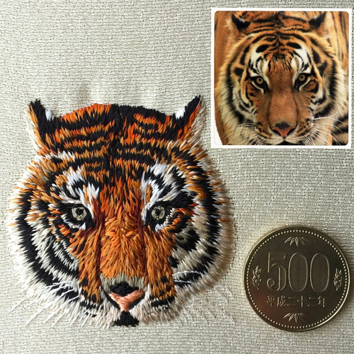 虎のだいぶリアル刺繍 その他アート 柳菜 通販 2030203｜Creema