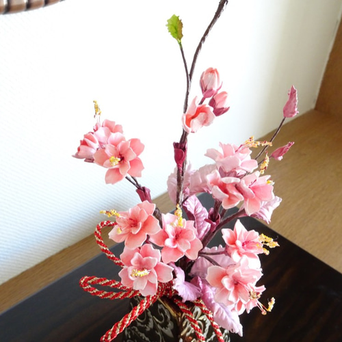 パンフラワー/パン粘土/桜/和】大人の和心 ～桜のパンフラワー春