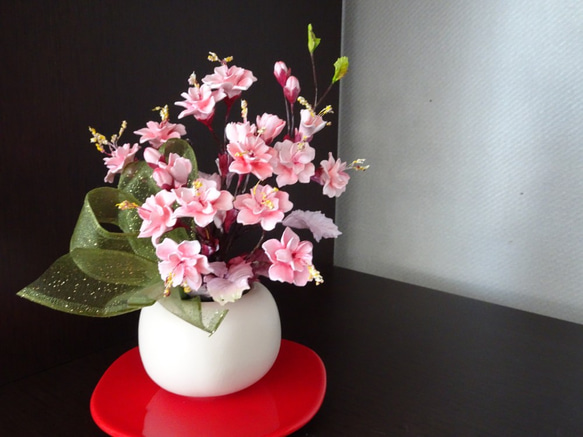 ハンドメイド❣️春のフラワーアレンジ桜の花❣️ ハンドメイド❣️春のフラワーアレンジ桜の花❣️ ハンドメイド
