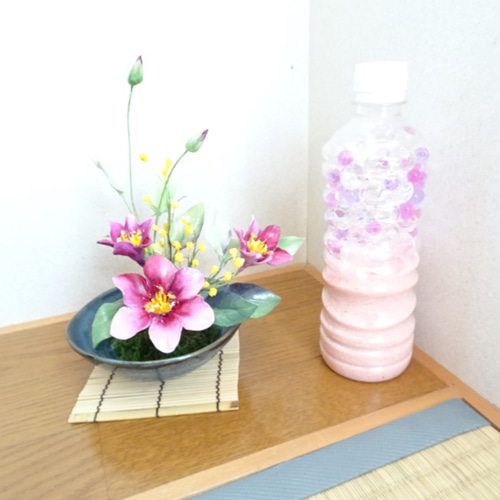 現品限り】【パンフラワー】【和】テッセンとミモザ 心和む癒しの特別