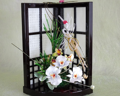 専用【ハンドメイド樹脂粘土】お正月 和風造花アレンジメント パンアート 1_87e592cb544ef8048070a8761efc