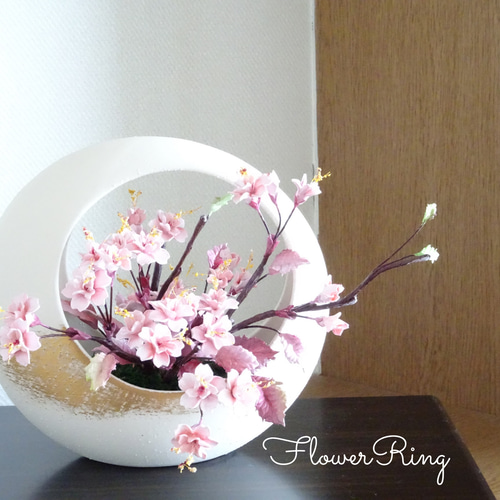 パンフラワー/パン粘土/桜/和】優しく美しい和心 ～八重桜のパン