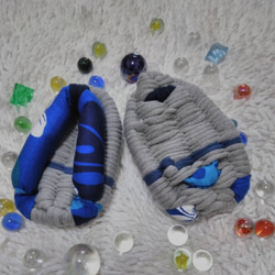 * 布草涼鞋半足（足中）藍色保健品涼鞋 第2張的照片
