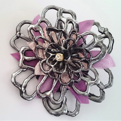 255 ステンドグラス✴ちょうちょ✴レジンヘアゴム✴キーホルダー