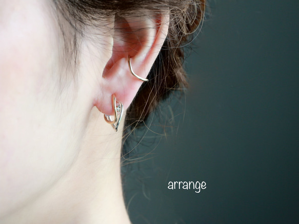 14kgf- 2way curve ear cuff / clip-on 第7張的照片