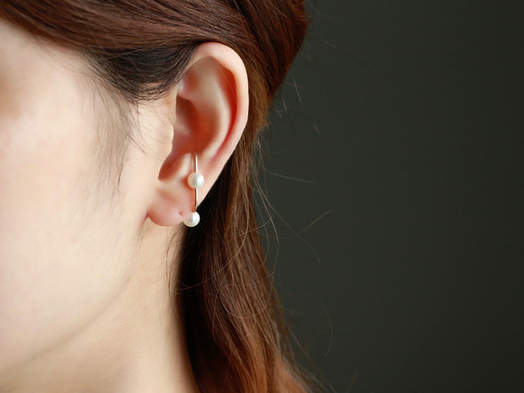 14kgf- line pearl earcuff 第2張的照片