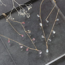 【set item】14kgf-chilly tears short necklace(ajustable chain) 第2張的照片