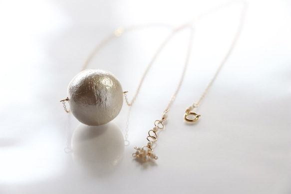 14kgf-Big cotton pearl necklace 第5張的照片